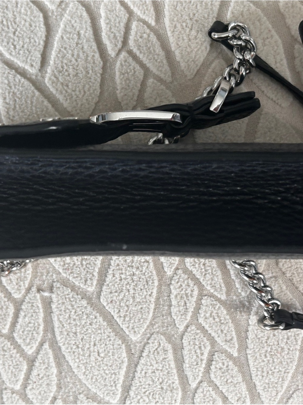 Rebecca Minkoff Black Pebbled Leather Mini Crossbody with Silver Studs & Buckle - Picture 4 of 8